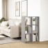 Librería divisora madera gris hormigón 69,5x29x103,5