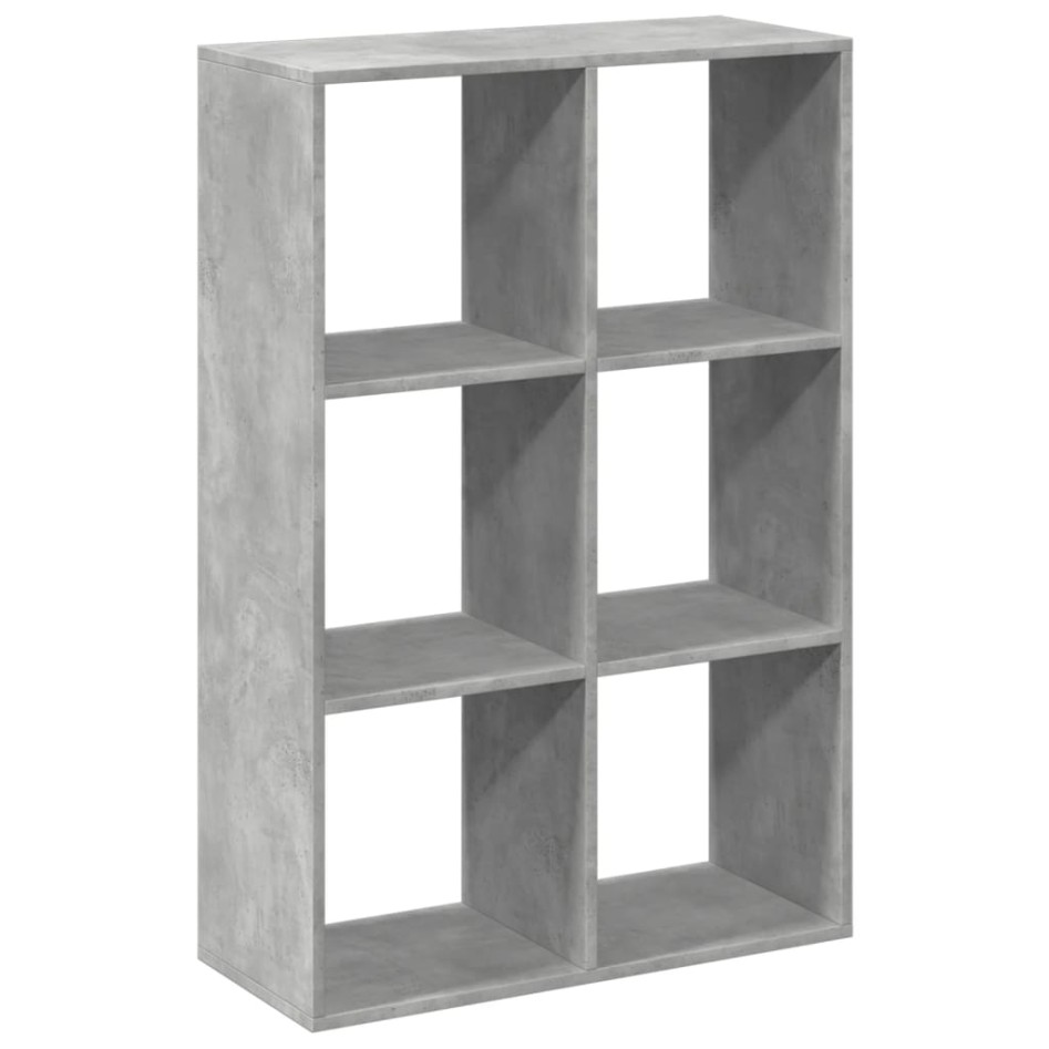 Librería divisora madera gris hormigón 69,5x29x103,5