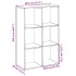 Librería divisora madera gris hormigón 69,5x29x103,5