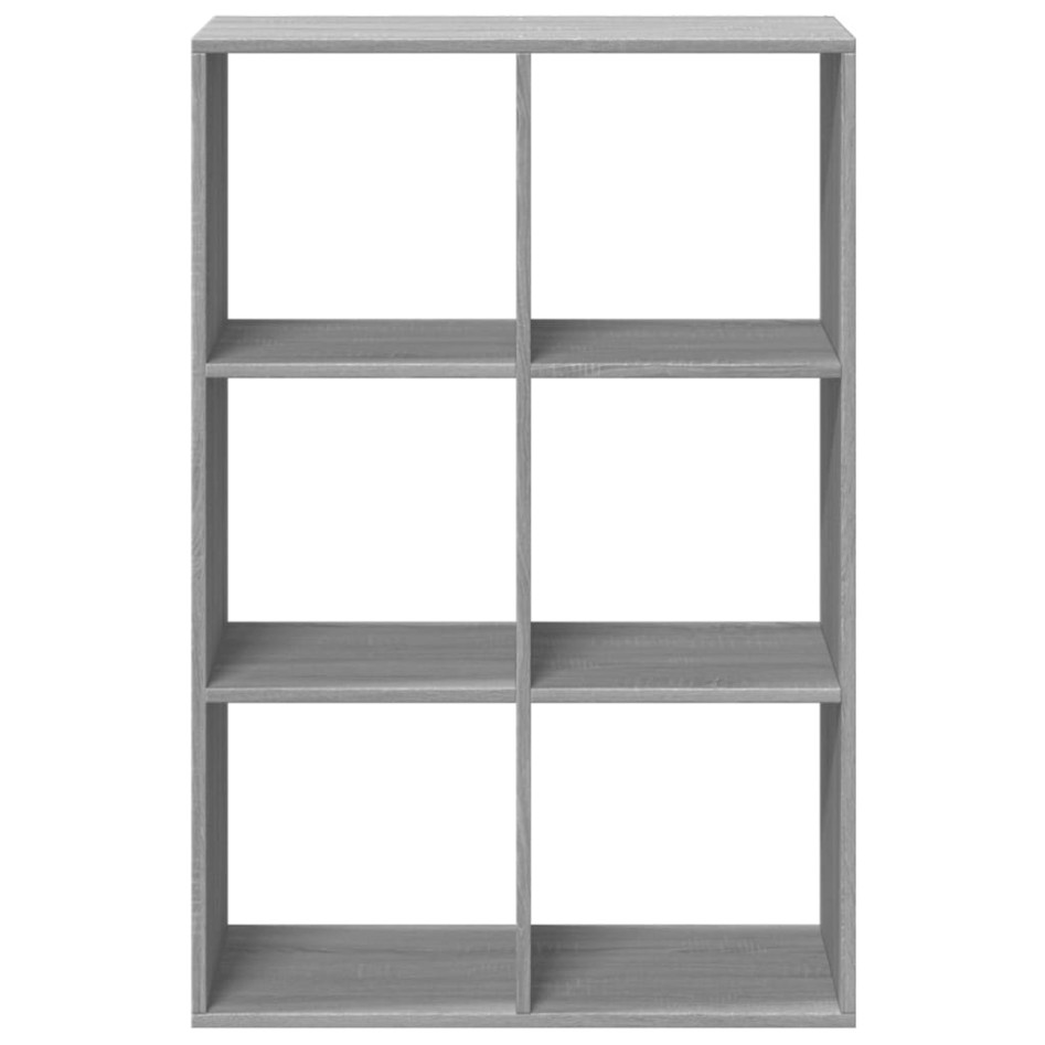 Librería divisor madera ingeniería gris Sonoma 69,5x29x103,5