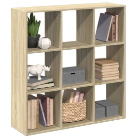 Librería divisor madera ingeniería roble Sonoma 102x29x103,5