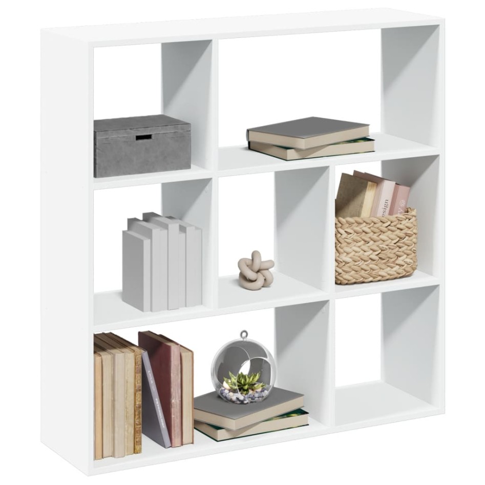 Librería divisora madera ingeniería blanca 102x29x103,5