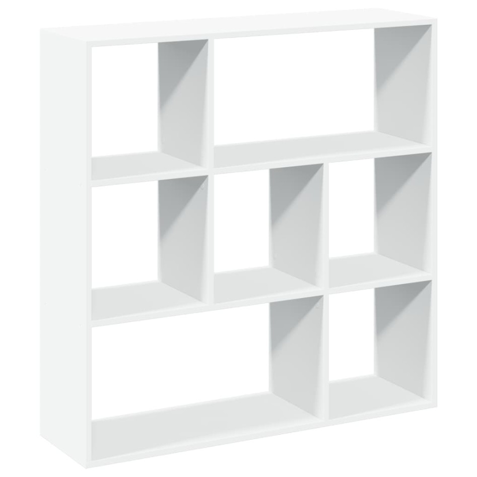 Librería divisora madera ingeniería blanca 102x29x103,5