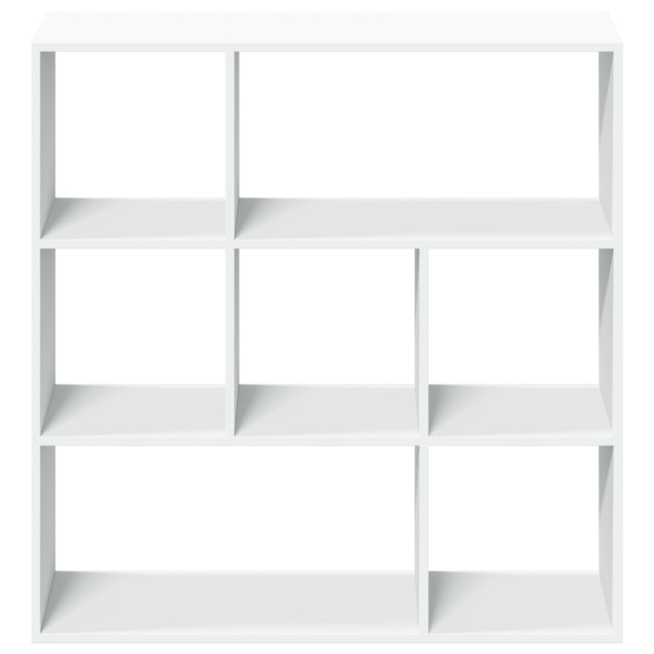 Librería divisora madera ingeniería blanca 102x29x103,5