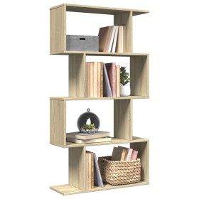 Librería divisora 4 niveles madera roble Sonoma 70x24x129