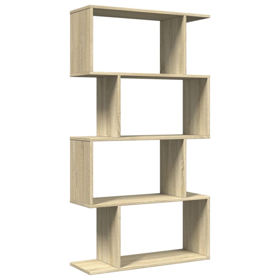 Librería divisora 4 niveles madera roble Sonoma 70x24x129