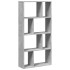 Estantería de madera de ingeniería gris hormigón 60x20x120