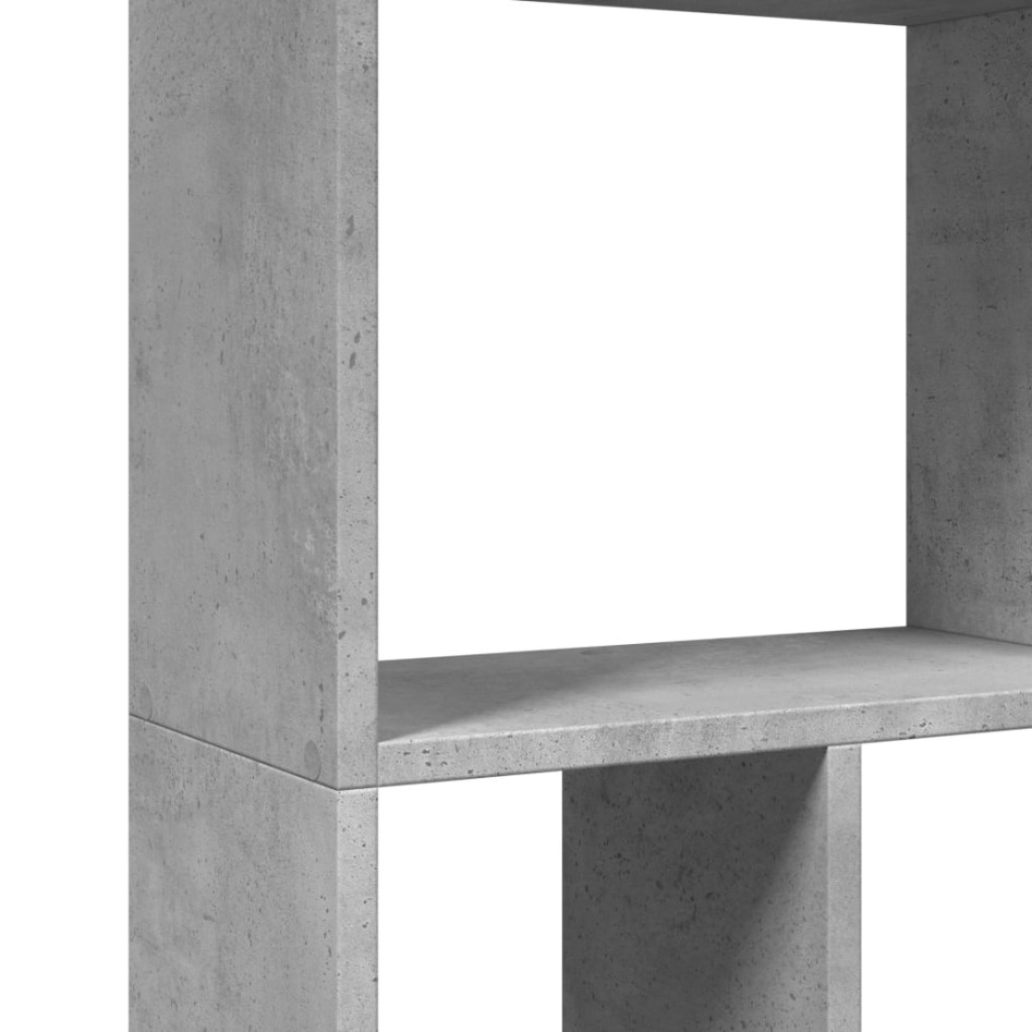 Estantería de madera de ingeniería gris hormigón 60x20x120