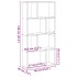 Estantería de madera de ingeniería gris hormigón 60x20x120