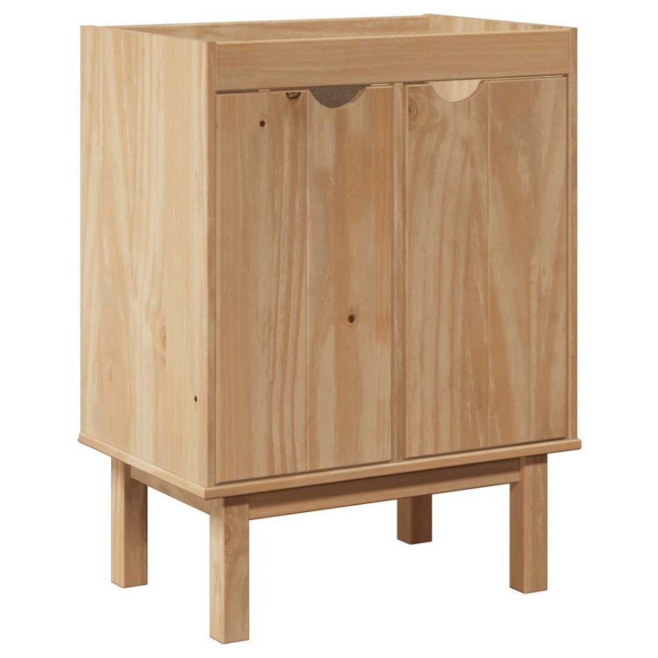 Mueble de lavabo de baño OTTA madera maciza de pino 59x40x80