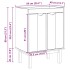 Mueble de lavabo de baño OTTA madera maciza de pino 59x40x80