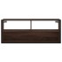 Mueble TV madera ingeniería y metal marrón roble 100x31x39,5