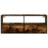 Mueble TV metal y madera contrachapada roble humo