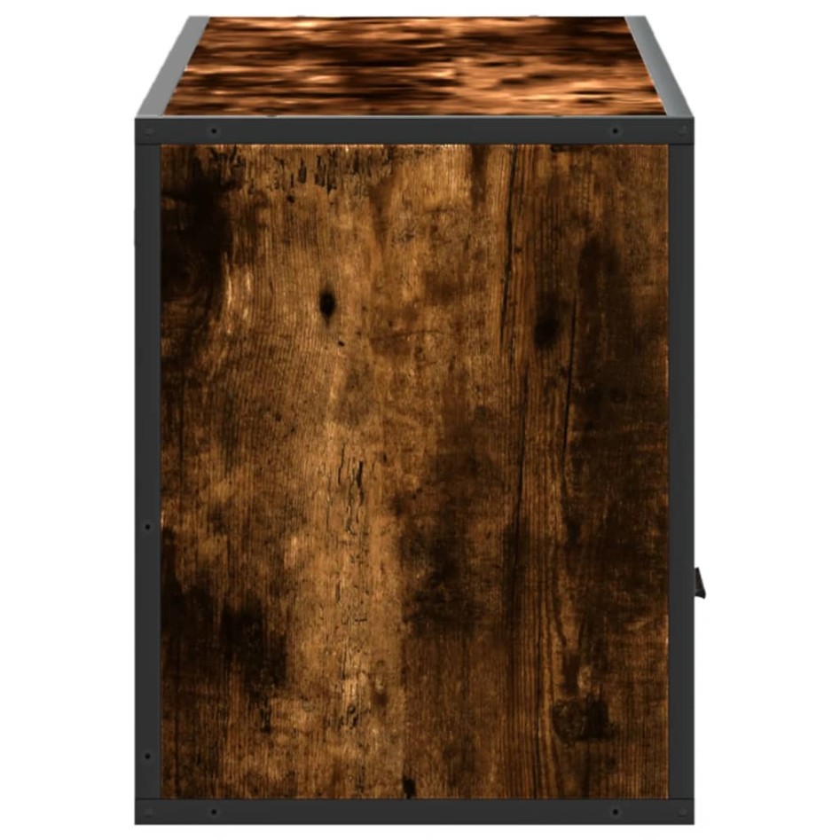 Mueble TV metal y madera contrachapada roble humo