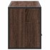 Mueble TV madera ingeniería y metal marrón roble 100x31x39,5
