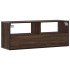 Mueble TV madera ingeniería y metal marrón roble 100x31x39,5
