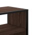 Mueble TV madera ingeniería y metal marrón roble 100x31x39,5