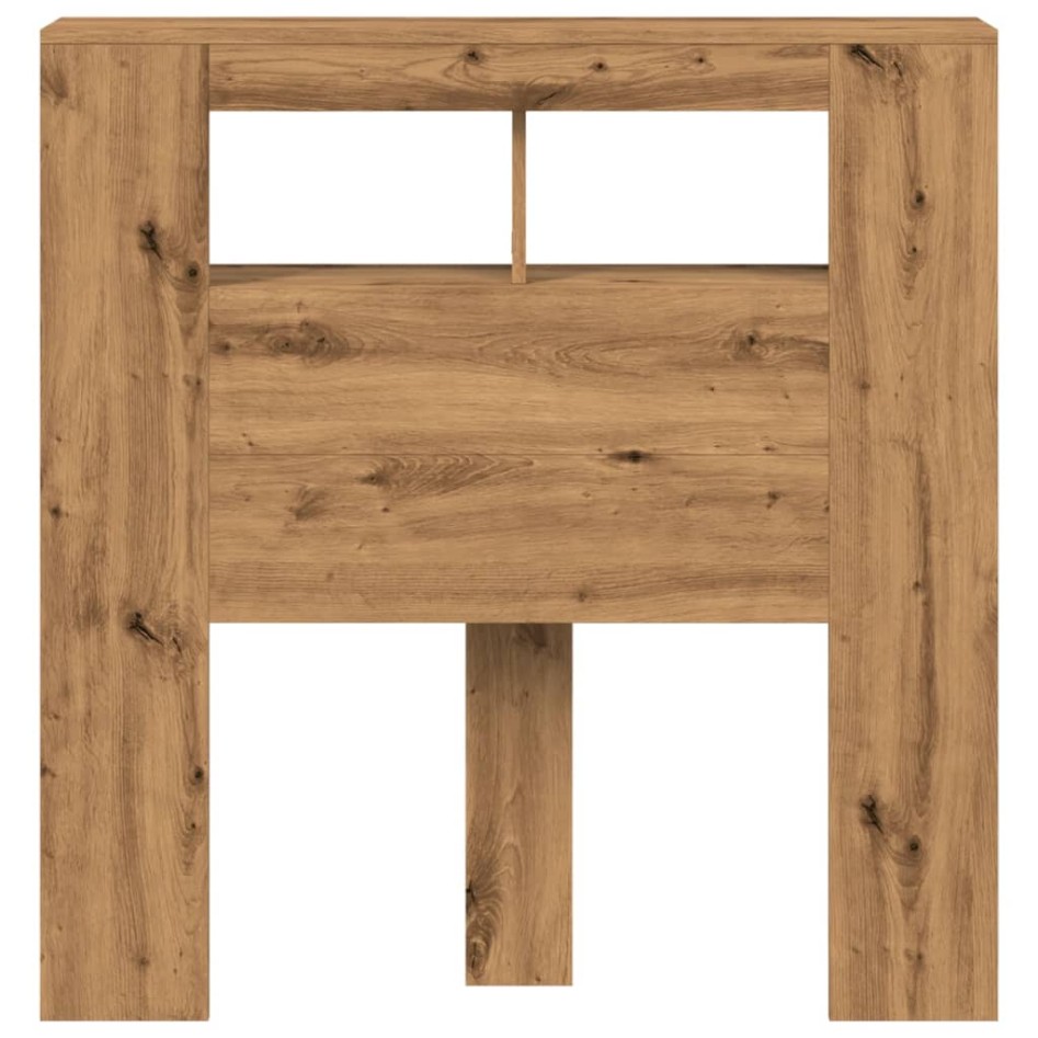 Cabecero LED madera ingeniería roble artisan 100x18,5x103,5