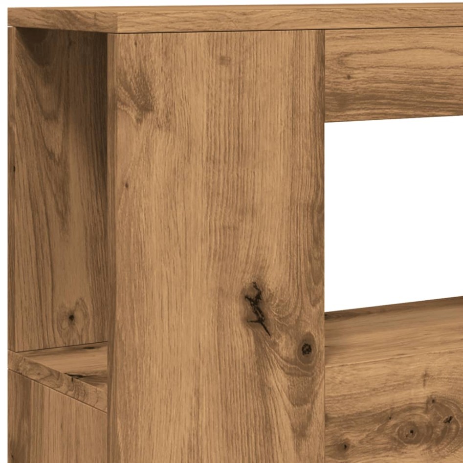 Cabecero LED madera ingeniería roble artisan 100x18,5x103,5