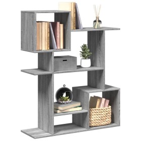 Librería divisora madera ingeniería gris Sonoma 92x29x112