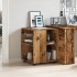 Armario con ruedas madera de ingeniería envejecida 60x53x72