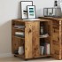 Armario con ruedas madera de ingeniería envejecida 60x53x72