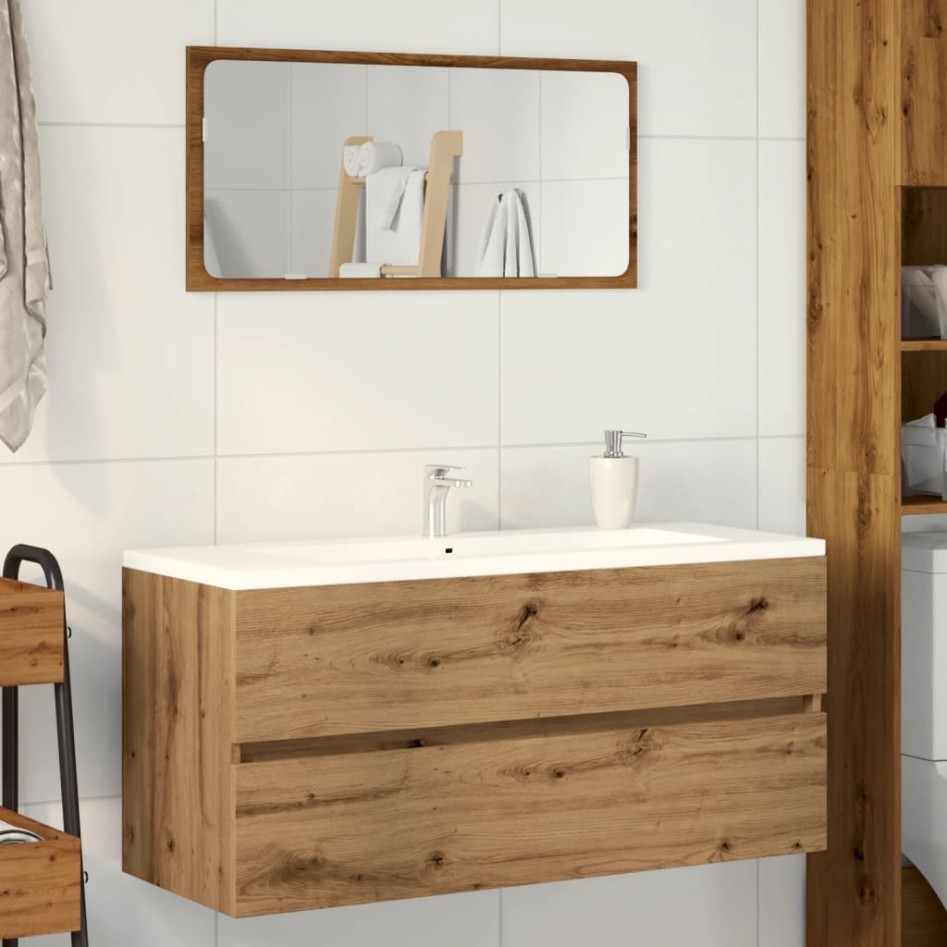 Armario lavabo madera ingeniería roble artisan 100x38,5x45