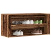 Banco zapatero madera ingeniería madera envejecida 100x35x45 cm