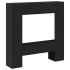 Borde de chimenea madera ingeniería negro 81x18x82
