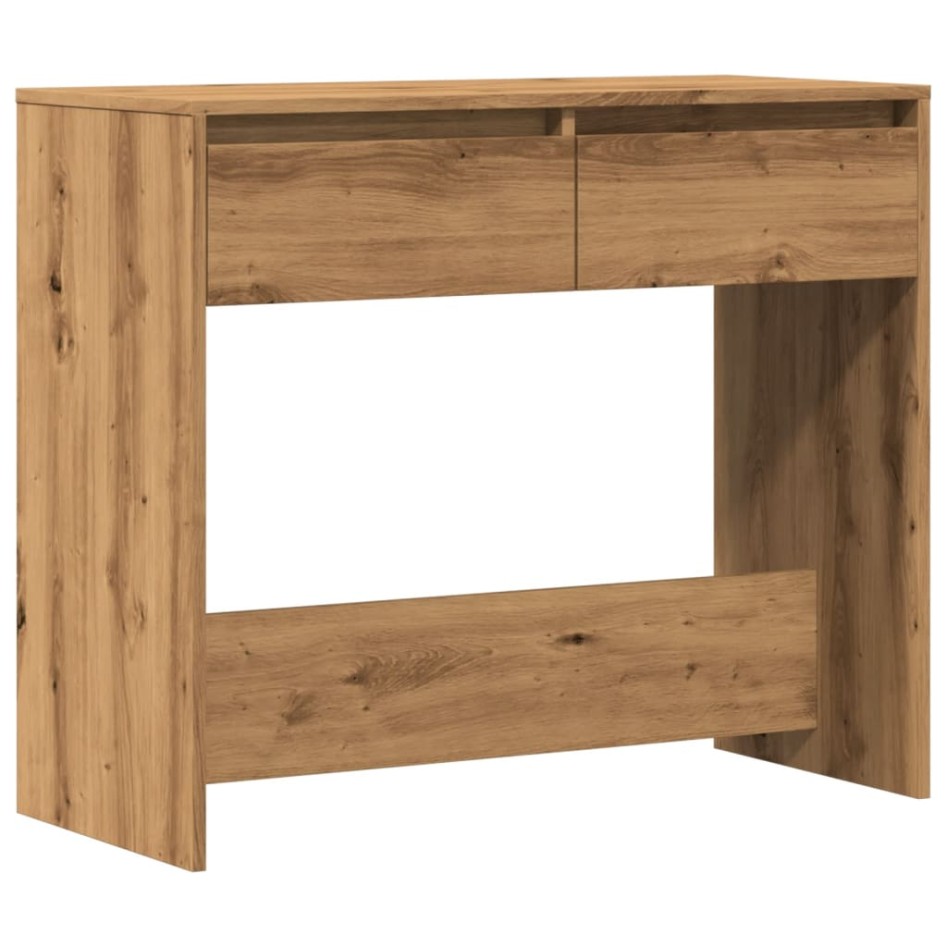 Mesa consola madera de ingeniería roble artesanal 89x41x76,5