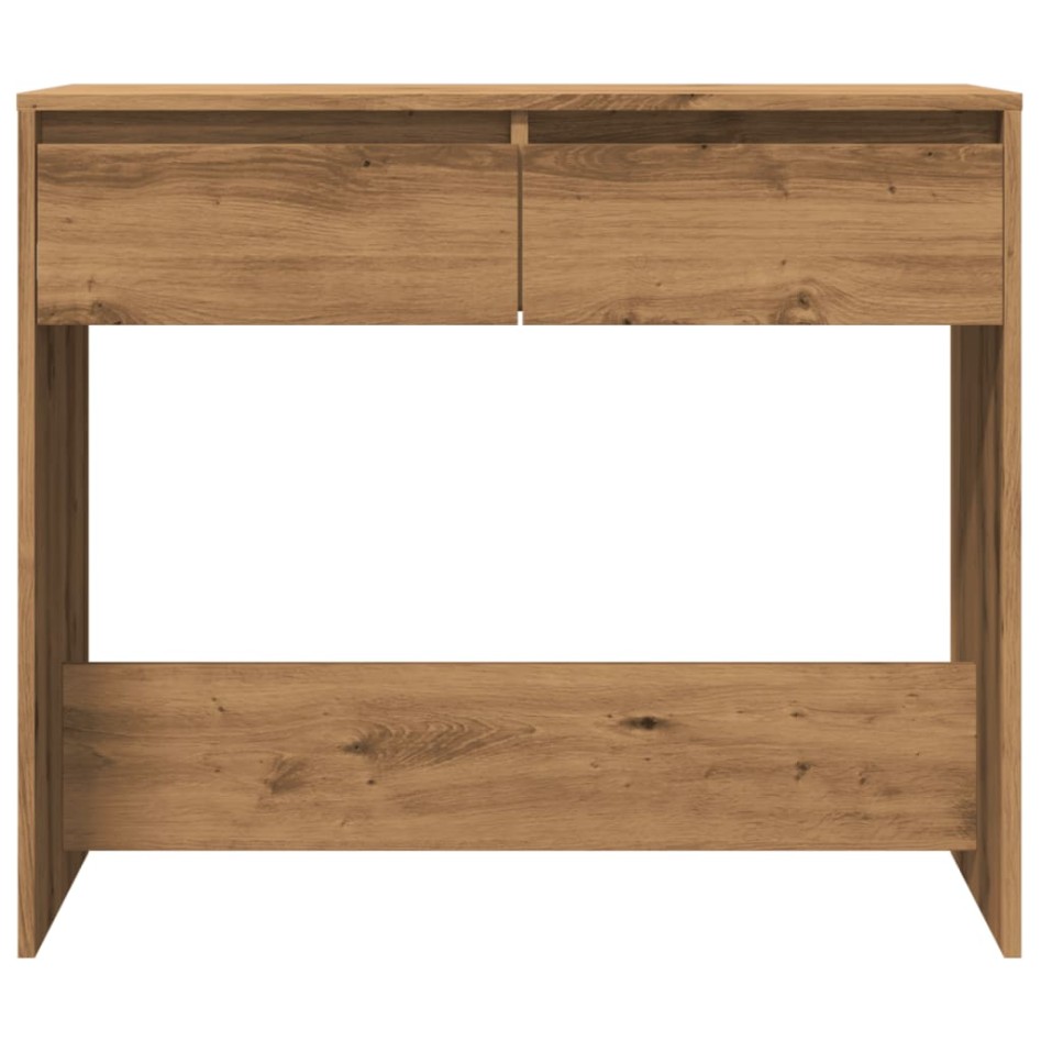 Mesa consola madera de ingeniería roble artesanal 89x41x76,5