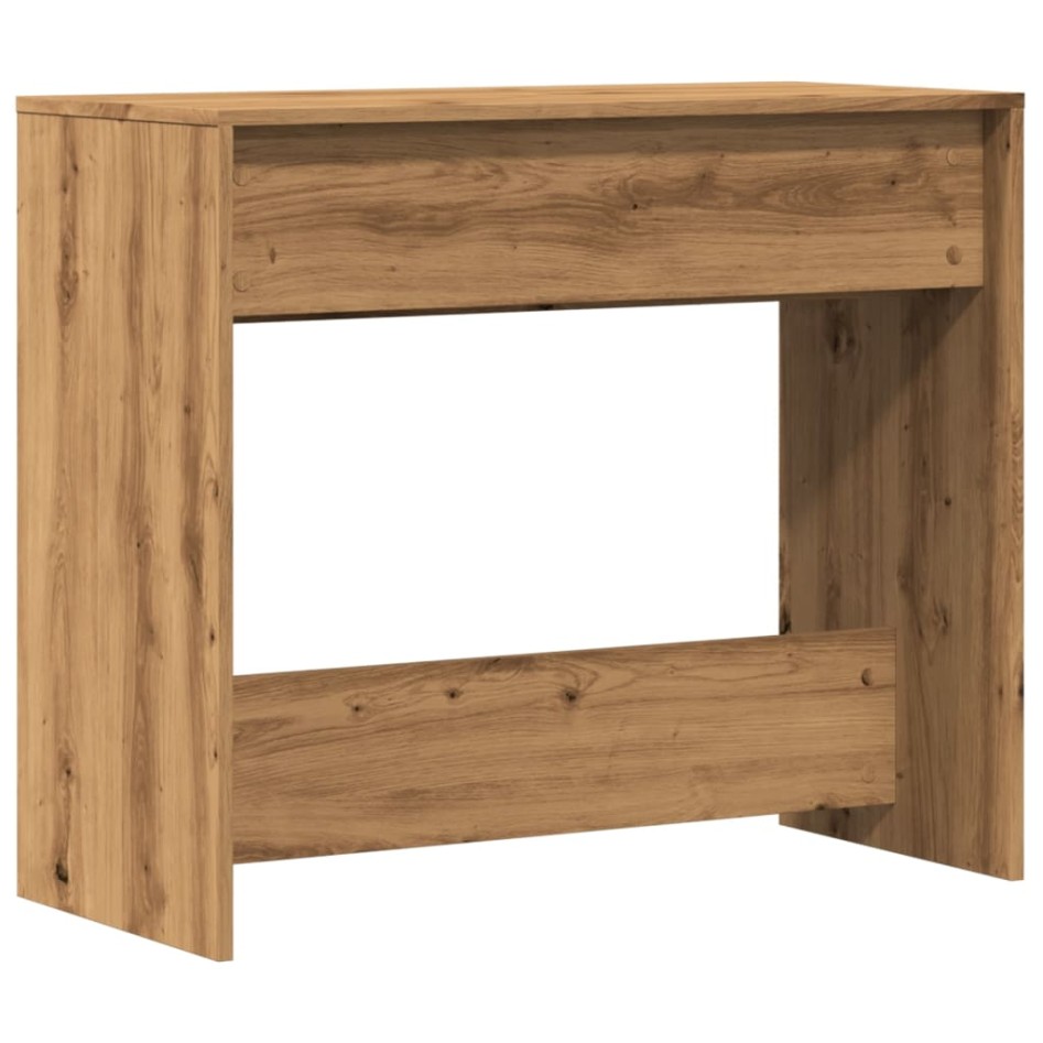 Mesa consola madera de ingeniería roble artesanal 89x41x76,5