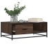 Mesa de centro madera ingeniería metal marrón 90x57x35