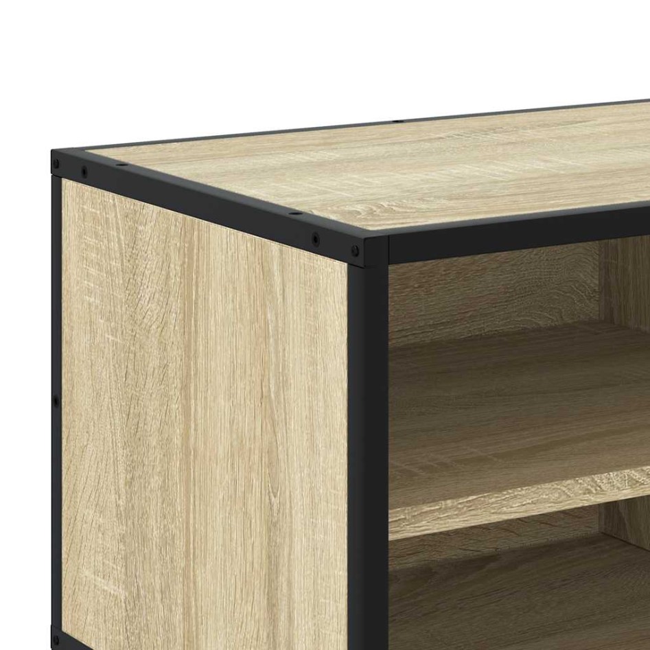 Mueble TV metal y madera ingeniería roble Sonoma 80x34,5x40