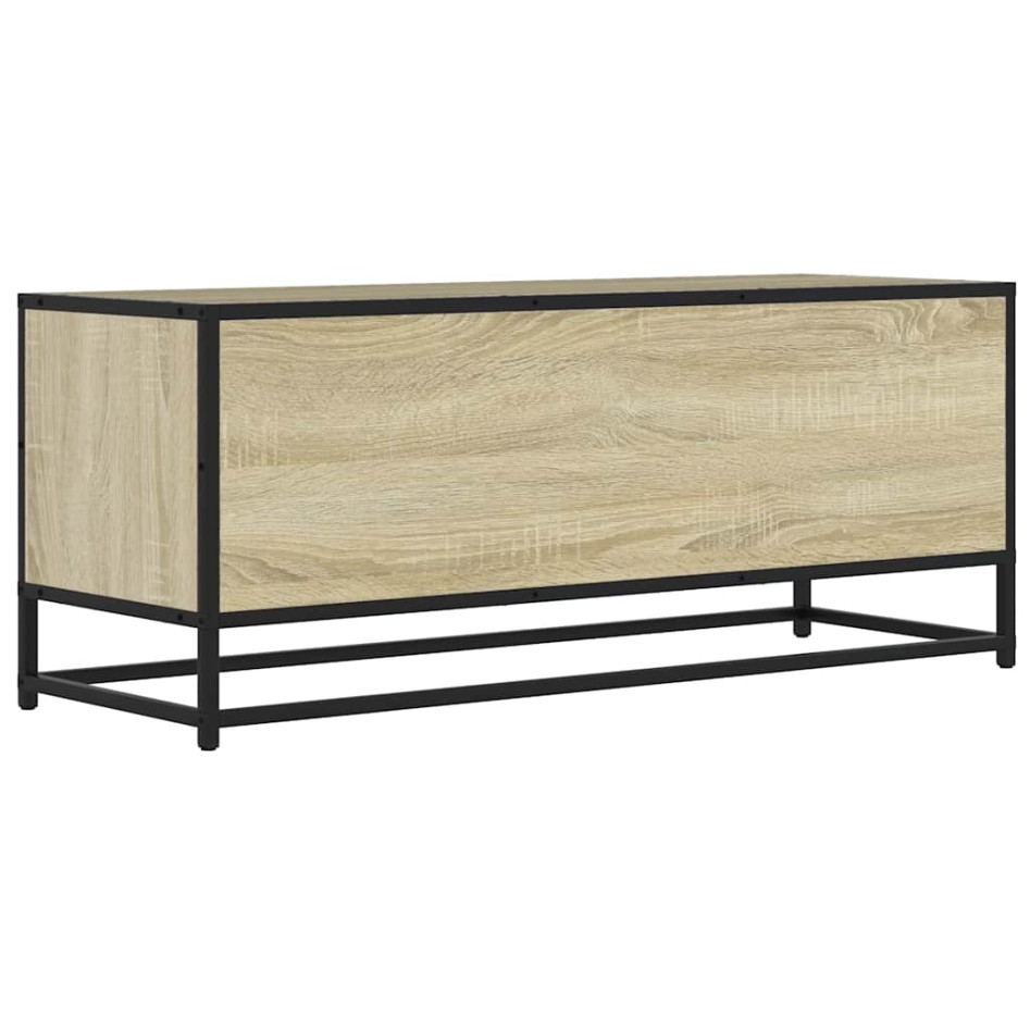 Mueble TV metal y madera ingeniería roble Sonoma 100x34,5x40