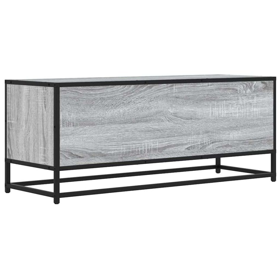 Mueble TV metal y madera ingeniería gris Sonoma 100x34,5x40