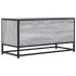 Mueble TV madera ingeniería y metal roble ahumado 80x34,5x40