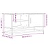 Mueble TV madera ingeniería y metal roble ahumado 80x34,5x40