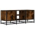 Mueble TV metal y madera ingeniería roble ahumado 100x35x41
