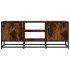 Mueble TV metal y madera ingeniería roble ahumado 100x35x41