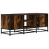Mueble TV metal y madera ingeniería roble ahumado 100x35x41