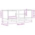 Mueble TV metal y madera ingeniería roble ahumado 100x35x41