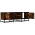 Mueble TV metal y madera ingeniería roble humo 120x35x41