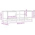 Mueble TV metal y madera ingeniería roble humo 120x35x41