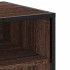 Mueble TV metal y madera ingeniería marrón roble 91x40x46