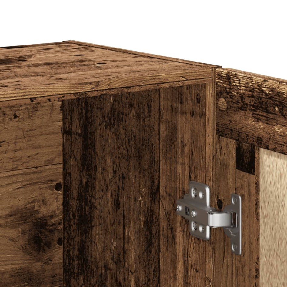 Armario de libros madera ingeniería envejecida 82,5x30,5x115