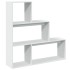 Librería divisora 3 niveles madera blanca 123x29x123