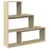 Librería divisora 3 niveles madera roble Sonoma 123x29x123