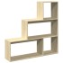 Librería divisora 3 niveles madera roble Sonoma 123x29x123