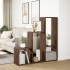 Librería divisora 3 niveles madera marrón roble 123x29x123